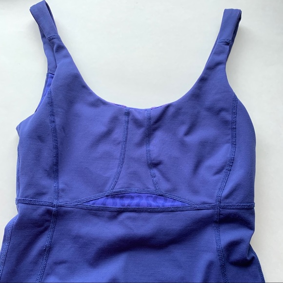 Sz. 0 Lululemon bluish purple tank top w mesh back - Picture 3 of 15